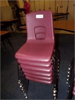 (6) 12 Inch Stackable Chairs