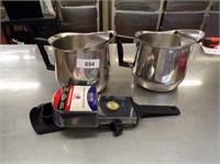 (2) Stainless Steel Pitchers &