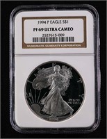 1994-P $1 Silver Eagle PF69 Ultra Cameo NGC PR69