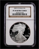 2005-W $1 Silver Eagle PF70 Ultra Cameo PR70