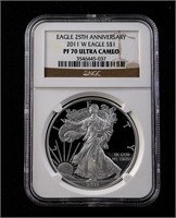 2011-W $1 Silver Eagle PF70 Ultra Cameo NGC PR70