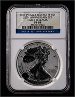 2011-P $1 Silver Eagle Reverse Proof NGC PF69