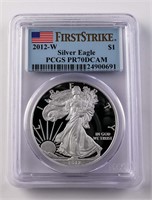 2012-W $1 Silver Eagle PCGS PR70 Deep Cameo