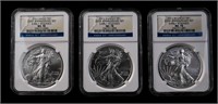 2011 $1 Silver Eagle 25th Anniversary Set MS70 NGC