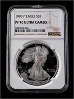 1995-P $1 Silver Eagle PF70 NGC Ultra Cameo PR70