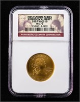 2007-W $10 Gold Jefferson's Liberty MS70 NGC