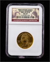 2007-W $10 Gold Dolley Madison MS69 NGC