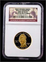 2007-W $10 Dolley Madison Ultra Cameo PF70 NGC
