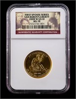 2008-W $10 Gold Van Buren's Liberty MS70 NGC