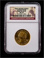 2009-W $10 Gold Letitia Tyler MS70 NGC