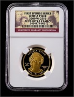 2009-W $10 Gold Letitia Tyler Ultra Cameo PF70 NGC