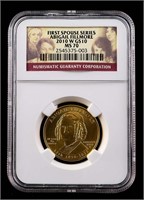 2010-W $10 Gold Abigail Fillmore MS70 NGC