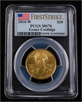 2014-W $10 Gold Grace Coolidge MS70 PCGS