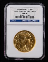 2008 $50 Gold Buffalo NGC MS70 Early Releases