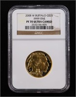 2008-W $25 Gold Buffalo PF70 Ultra Cameo NGC PR70
