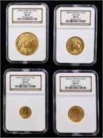 2008-W Gold Buffalo Set $50 $25 $10 $5 MS70 NGC