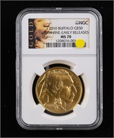 2010 $50 Gold Buffalo MS70 NGC Early Releases