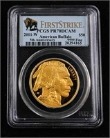 2011-W $50 Gold Buffalo PR70DCAM PCGS First Strike