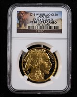 2013-W $50 Gold Buffalo PF70 Ultra Cameo NGC PR70