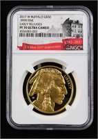 2017-W $50 Gold Buffalo PF70 Ultra Cameo NGC PR70