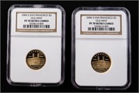 Two 2006-S $5 San Francisco Old Mint NGC PF70 UCAM