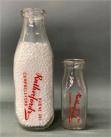 Rutherford's (Campbellville Ontario) Dairy Bottles