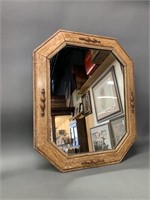 Antique Grained Finish Wall Mirror
