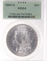 1884-o Morgan Silver Dollar (PCGS MS64)