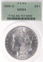 1885-o Morgan Silver Dollar (PCGS MS64)