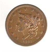 1838 Coronet Head Large Cent (XF?)