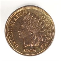 1865 Indian Head Cent - Plain 5 (UNC?)