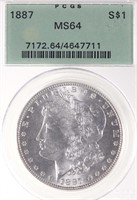 1887 Morgan Silver Dollar (PCGS MS64)