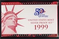 1999-s U.S. Silver Proof Set (9 coin set)