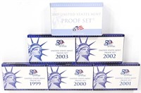 1999-2003, 2009 U.S. Proof Sets (6 Sets)