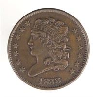 1833 Classic Head Half Cent (AU?)