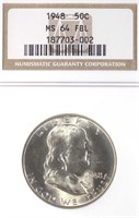 1948 Franklin Half Dollar (NGC MS64 FBL)