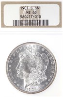 1901-s Morgan Silver Dollar (NGC MS63)