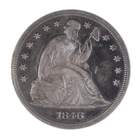 1846 Seated Liberty Silver Dollar (VF?)