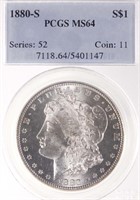 1880-s Morgan Silver Dollar (PCGS MS64)
