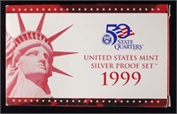 1999-s U.S. Silver Proof Set (9 coin set)