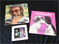 (3) VG+ ELTON JOHN VINYL RECORD ALBUMS