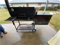 Shop made smoker approx 3'x18" on wheels