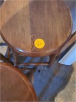 3 WOODEN STOOLS