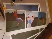 COLLECTION OF GOLF PRINTS -- 4 TOTAL