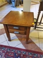 NICE WOOD SQUARE END TABLE #2