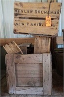 WESLERS ORCHARD CRATE AND OTHER CRATES