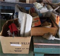 EARLY PLASTIC; EARLY HAND TOOLS; MISC GARAGE ITEMS