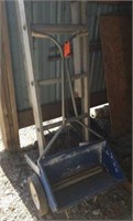 ALUM EXTENSION LADDER AS IS; PUSH LAWN SPREADER