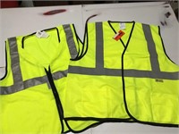 Lot of 2 - XL High Visibility Yellow Safety Vests