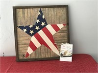 Wood Flag Star Picture & Katy's Pantry Gift Card